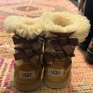 UGG Kids Tan Boots with Bows